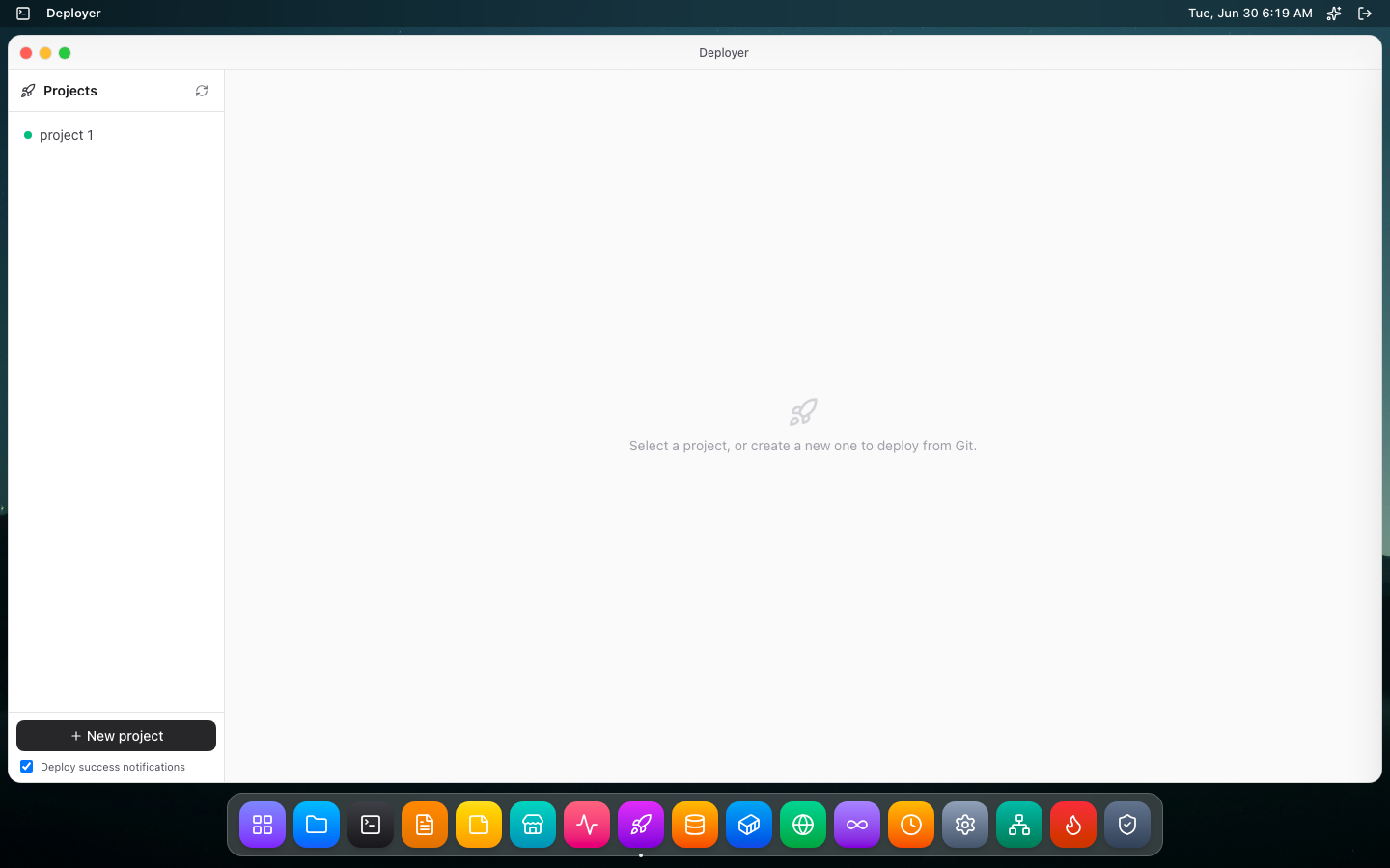 Deployer app for Git-based deployments